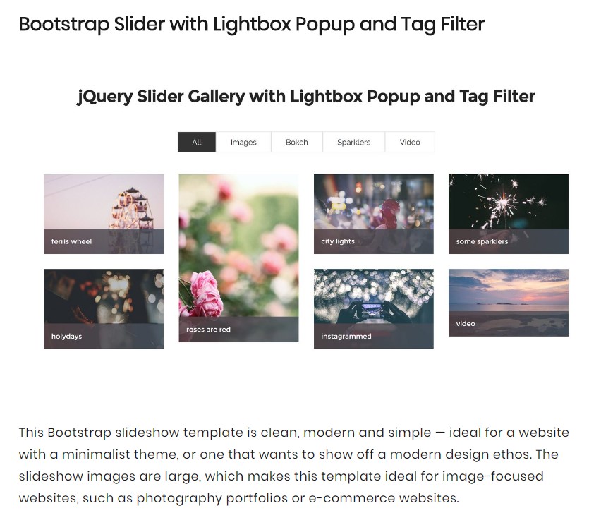  Bootstrap Carousel Slider With Thumbnails 