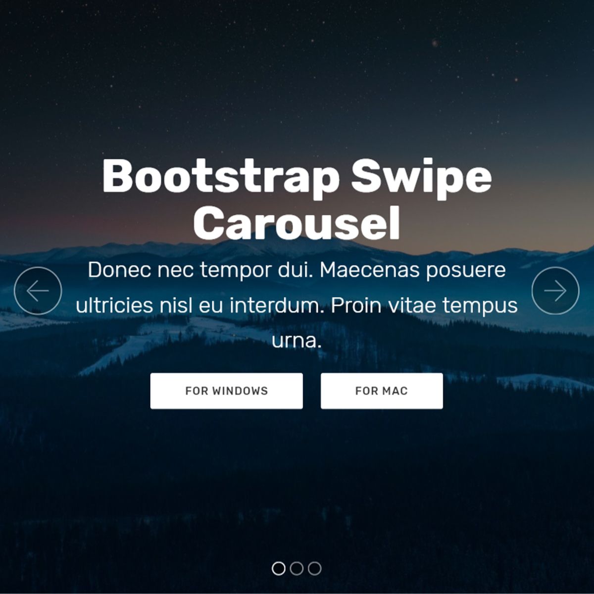 Mobile Bootstrap Illustration Carousel